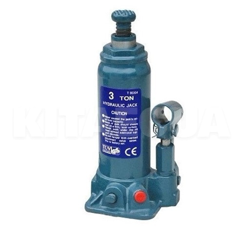 Домкрат гидравлический бутылочный до 3т (194мм-372мм) (TONGRUN) TORIN (TG T90304)