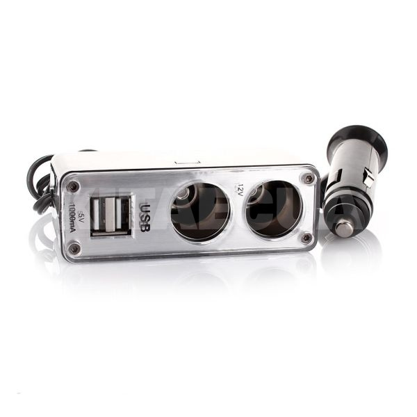Розгалужувач прикурювача 2в1 + 2USB c подовжувачем CARLIFE (CS304)