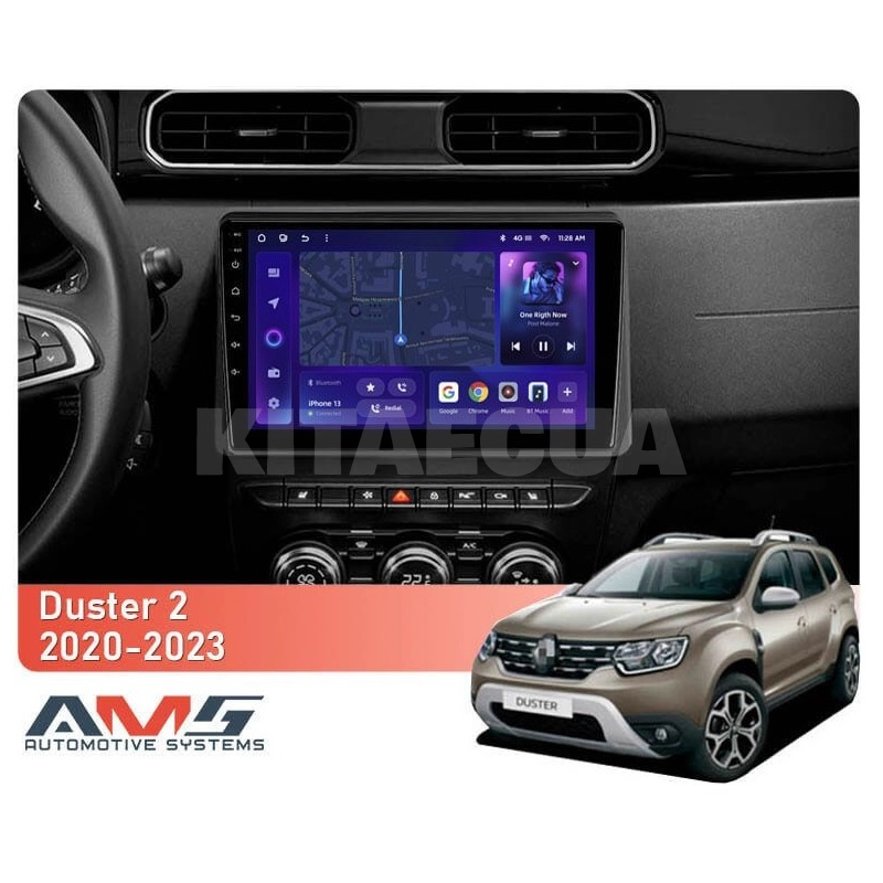 Штатна магнітола MOSS M3 4+32 ГБ 10" Renault Duster HM 2 2020-2023 (F1) AMS (50871) - 2