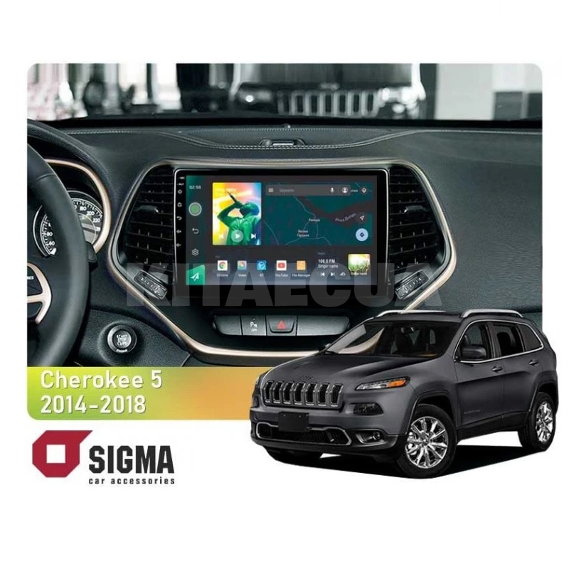 Штатна магнітола X10232 2+32 Gb 10" Jeep Cherokee 5 KL 2014-2018 SIGMA4car (34143)