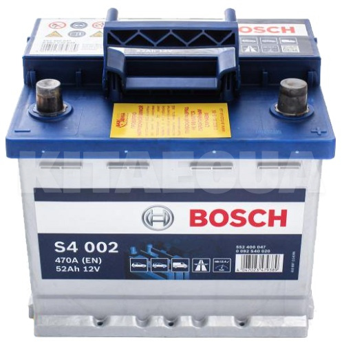 Акумулятор автомобільний 52Ач 470А "+" праворуч Bosch (0092S40020)