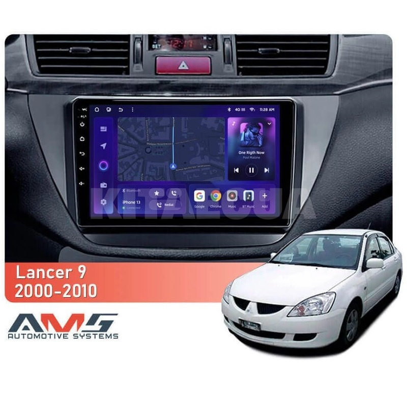 Штатна магнітола MOSS M3 4+32 ГБ 9" Mitsubishi Lancer 9 CS 2000-2010 AMS (50553) - 2