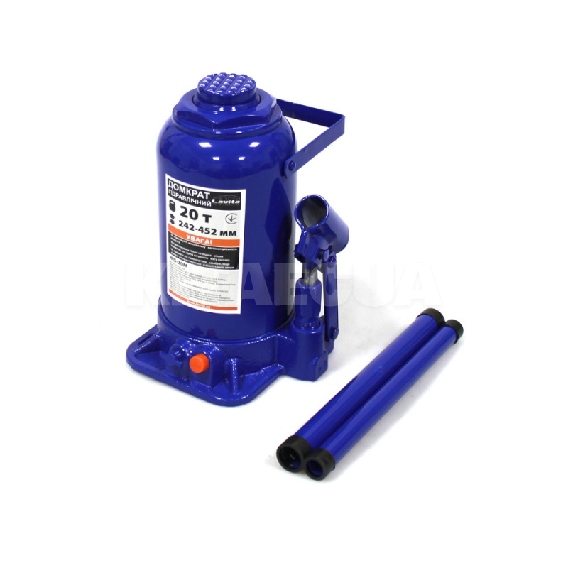 Домкрат гидравлический бутылочный до 20т (242-452мм) LAVITA (LA JNS-20M)