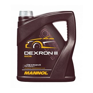 Масло трансмиссионное синтетическое 4л (в ГУР) ATF Dexron III Automatic Plus Mannol