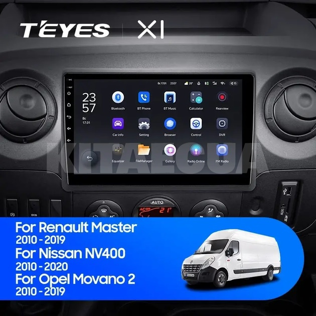 Штатна магнітола X1 2+32Gb 10" Renault Master 2010-2019 (F1) Teyes (30161) - 2