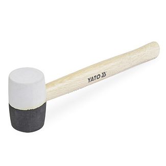 Киянка гумова чорно-біла 780гр ручка з дерева YATO