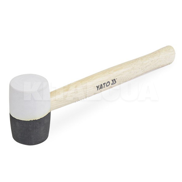 Киянка гумова чорно-біла 780гр ручка з дерева YATO (YT-4604)