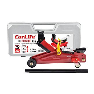 Домкрат гидравлический подкатной 2т (125мм-305мм) с пластиковым кейсом CARLIFE