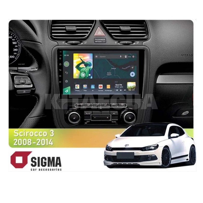 Штатная магнитола X9464 4+64 ГБ 9" Volkswagen Scirocco 3 Mk3 2008-2014 (F3) SIGMA4car (35956)