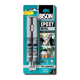 Клей двокомпонентний епоксидний для металу 24мл BISON