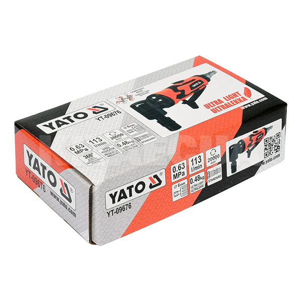 Пневматическая шлифмашина угловая 20000 об/мин YATO (YT-09676) - 2
