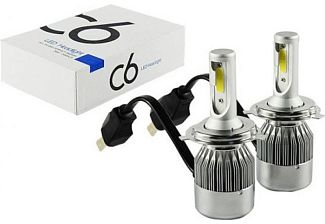LED лампа для авто C6 H4 P43t 30W 6000K HeadLight