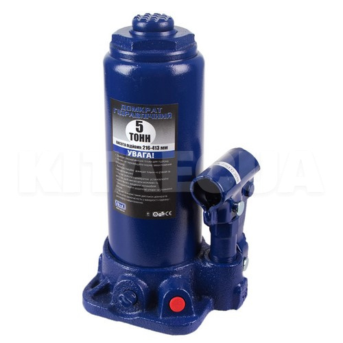 Домкрат гідравлічний пляшковий до 5т (216-413мм) VITOL (ДБ-05004) - 4