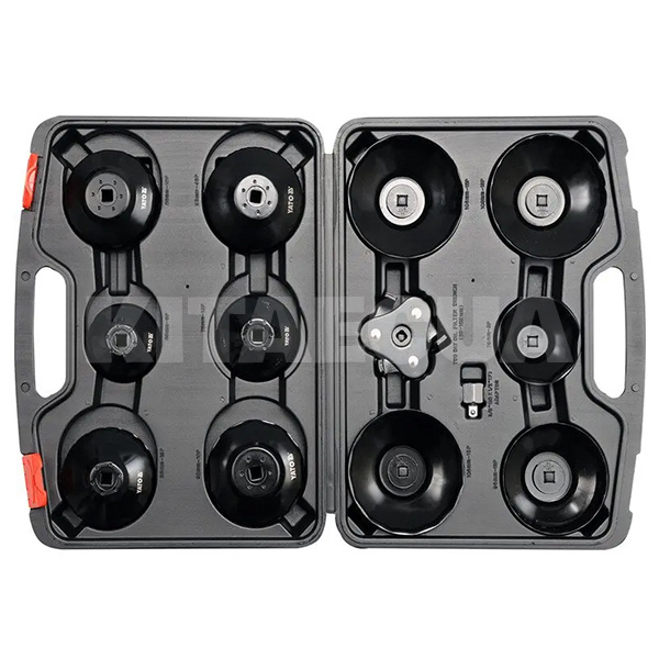 Набір масляних знімачів фільтрів 1/2" 3/8" М65-120 мм 13 предметів YATO (YT-0594)