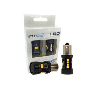 LED лампа для авто SL-CB7 PY21W 28W оранжевая (компл.) StarLight