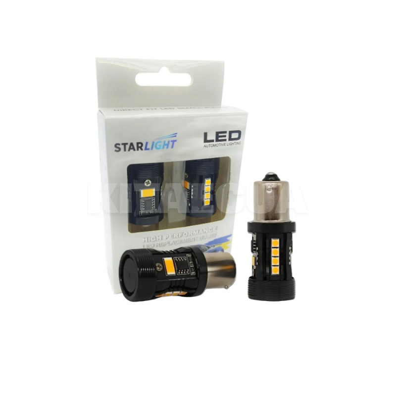 LED лампа для авто SL-CB7 PY21W 28W оранжевая (компл.) StarLight (00-00020792)