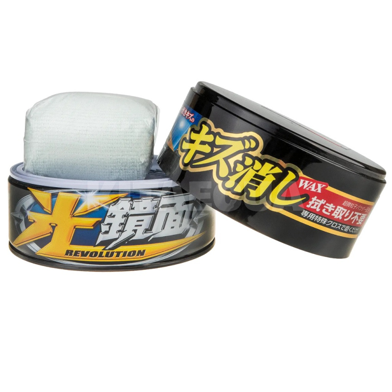 Воск-антицарапин твердый для темных автомобилей New Scratch Clear Wax "Mirror Finish" Dark & Black 2 SOFT99 (00420)