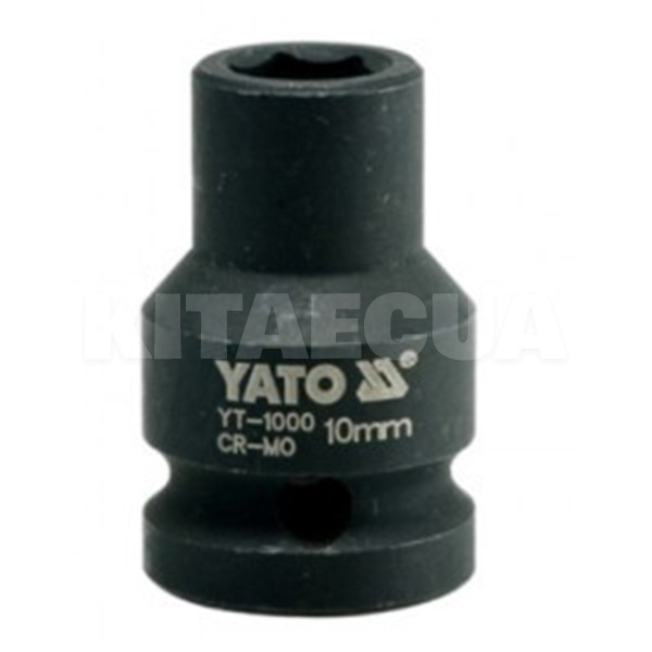 Головка торцева ударна 6-гранна 10 мм 1/2" 39 мм YATO (YT-1000)