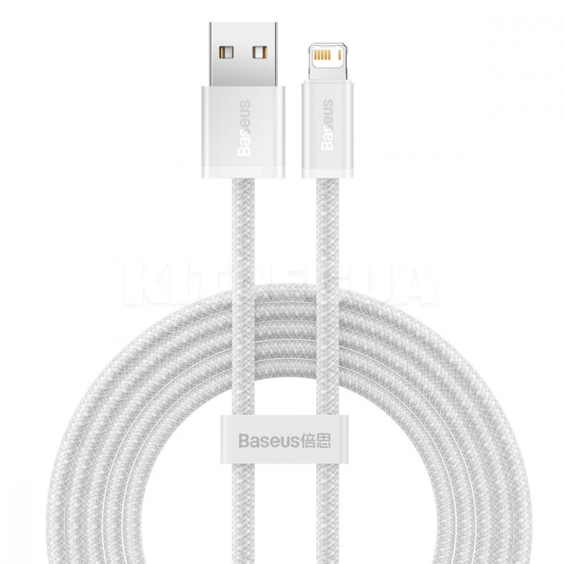 Кабель USB Lightning Dynamic Series Fast Charging 2.4А 480mbps 2м білий BASEUS (CALD000502)