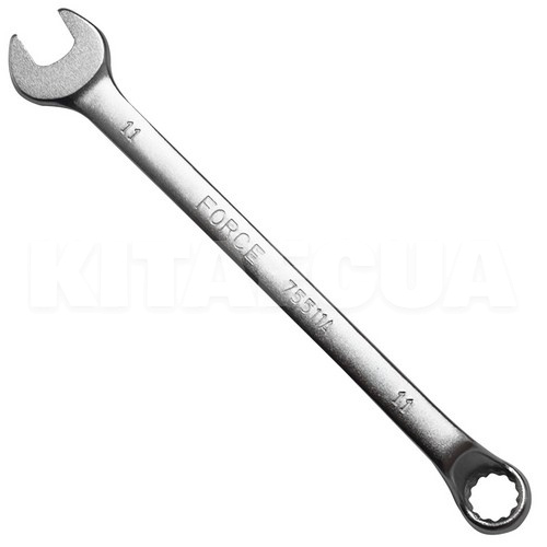 Ключ рожково-накидний 11 мм х 170 мм кут 75° FORCE (FOR 75511A)