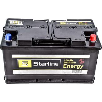 Аккумулятор автомобильный 100Ач 800А "+" справа STARLINE