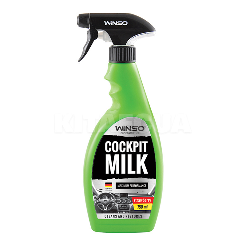 Полироль-молочко для пластика "клубника" 750мл Professional Cockpit milk Winso (875123)