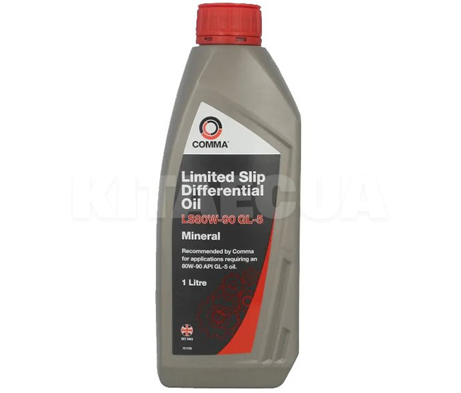 Масло трансмиссионное миниральное 1л LS80W-90 GL5 GEAR OIL COMMA (A9CE5E)