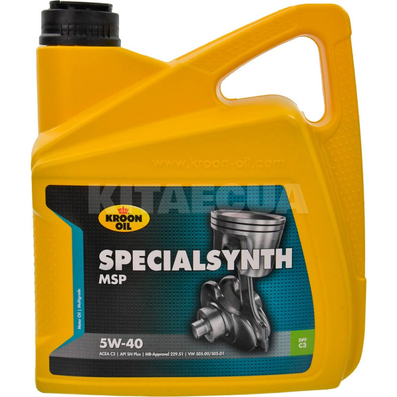 Масло моторное синтетическое 4л 5W-40 SPECIALSYNTH MSP KROON OIL (KL 35213)