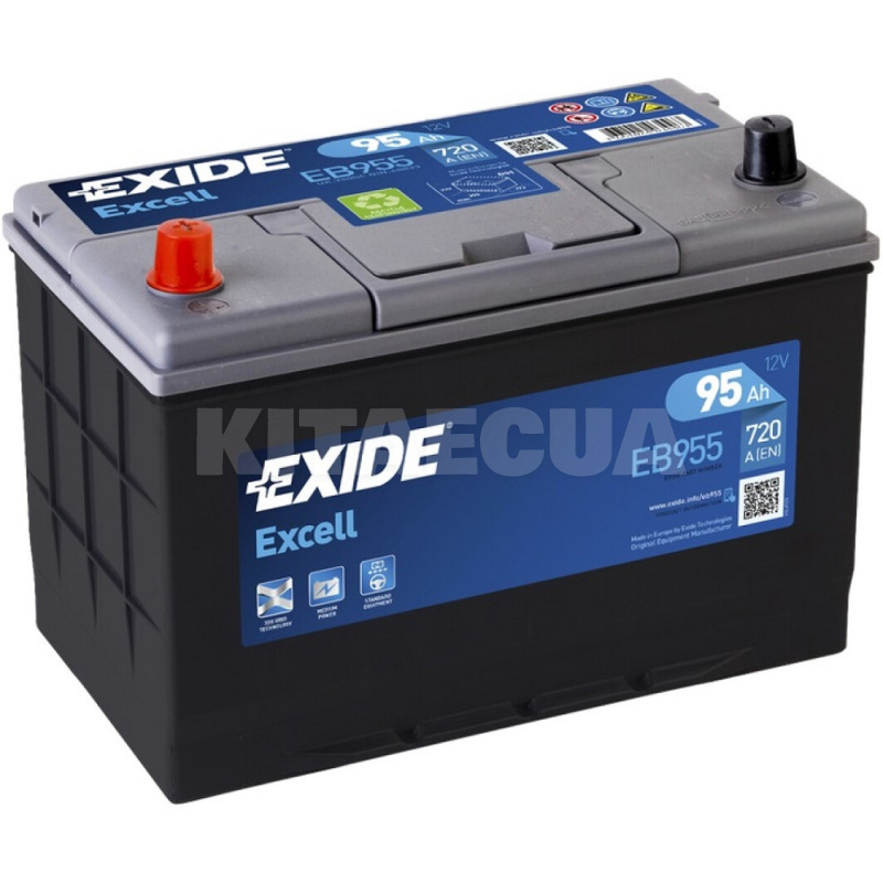 Акумулятор автомобільний 95Ач 720А "+" зліва EXIDE (EB955)
