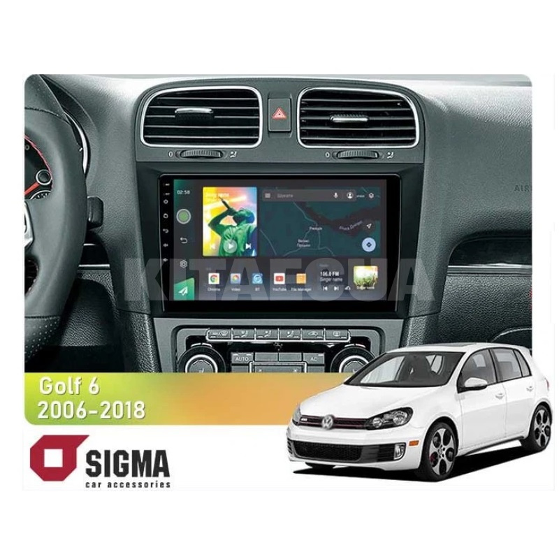 Штатная магнитола X9232 2+32 Gb 9" Volkswagen Golf 6 2006-2018 SIGMA4car (33879)