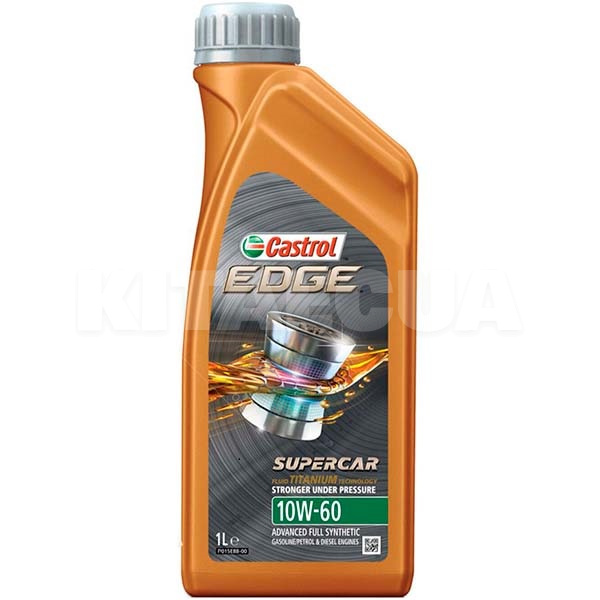 Масло моторное синтетическое 1л 10W-60 EDGE Titanium FST Supercar CASTROL (RB-EDGE106-X1S-Castr)