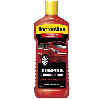 Кольоровий поліроль з воском та поліфлоном темно-червоний 300мл With Carnauba Wax PTFE DoctorWax