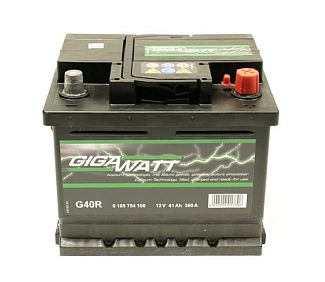 Акумулятор автомобільний 41Ач 360А "+" праворуч GIGAWATT