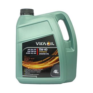 Масло моторное синтетическое 1л 5W-40 SYNTHETIC (старая этикетка) VIRA