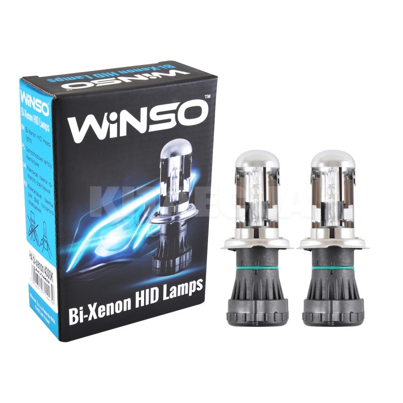 Биксеноновая лампа H4 35W 85V (P43t-38) 5000К 2шт. Winso (714500)