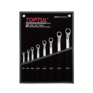 Набор ключей накидных 8 предметов 6-22 мм TOPTUL
