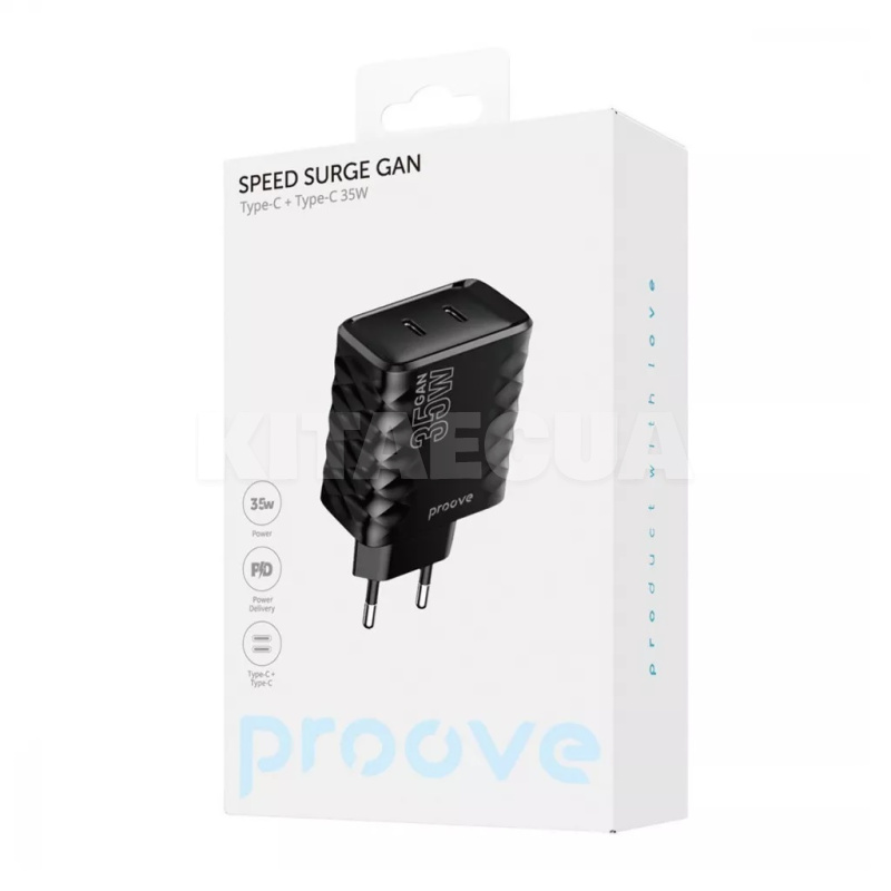 Зарядное устройство 35W 2Type-C Speed Surge Gan белое PROOVE (561010003) - 2