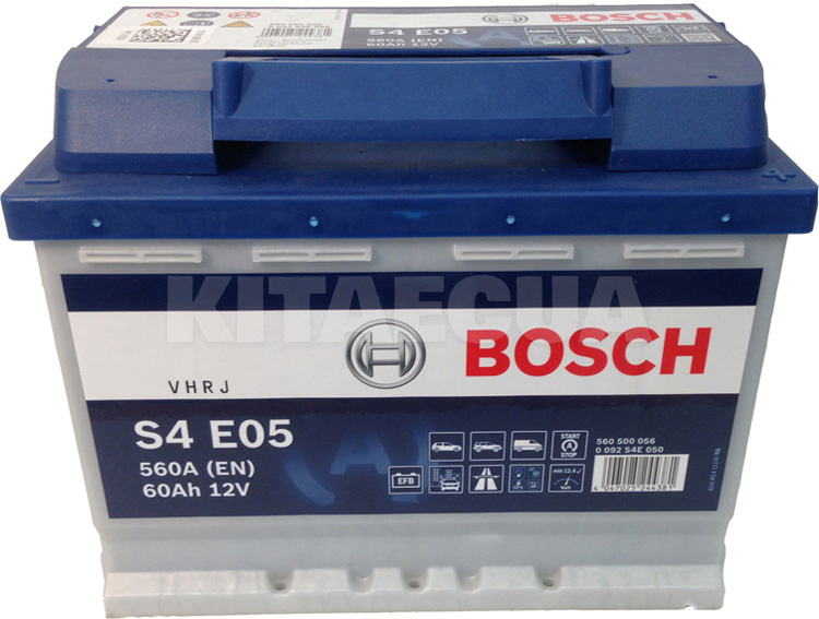 Акумулятор 60аг Euro (T1) 242x175x190 із зворотною полярністю 560A START-STOP S4 Bosch (0 092 S4E 051)