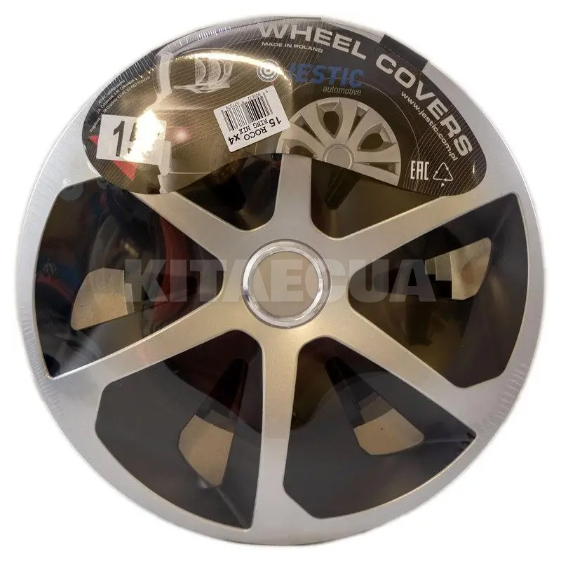 Колпаки R15 ROCO RING MIX серо-черные 4 шт Jestic (85334) - 2