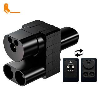 Переходник 250 кВт 400А CCS2-Type2 (станция) - Type Tesla (американское авто) FEYREE