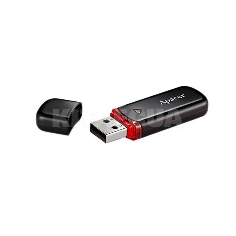 Флеш накопичувач USB 2.0 32GB чорний Apacer (AP32GAH333B-1) - 2