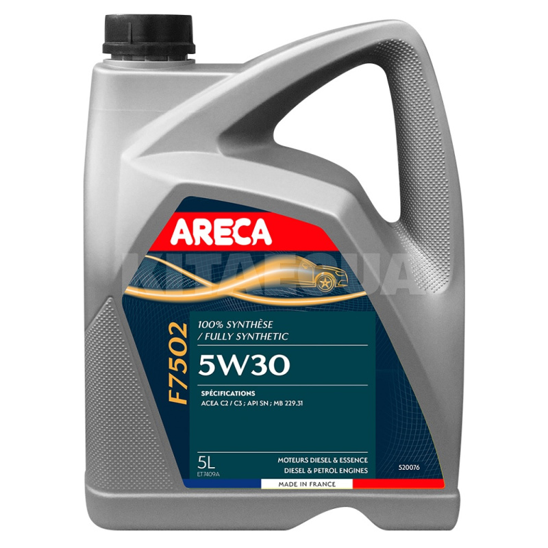 Масло моторне синтетичне 5л 5W-30 F7502 ARECA (052007)