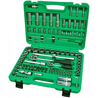 Набор инструментов 1/4" и 1/2" 6-гранные 108 предметов TOPTUL