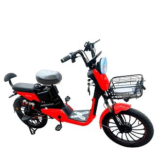 Велоскутер аккумуляторный UNO 45 км 500 Вт красный + аккумулятор 48В 12Ач FORTE