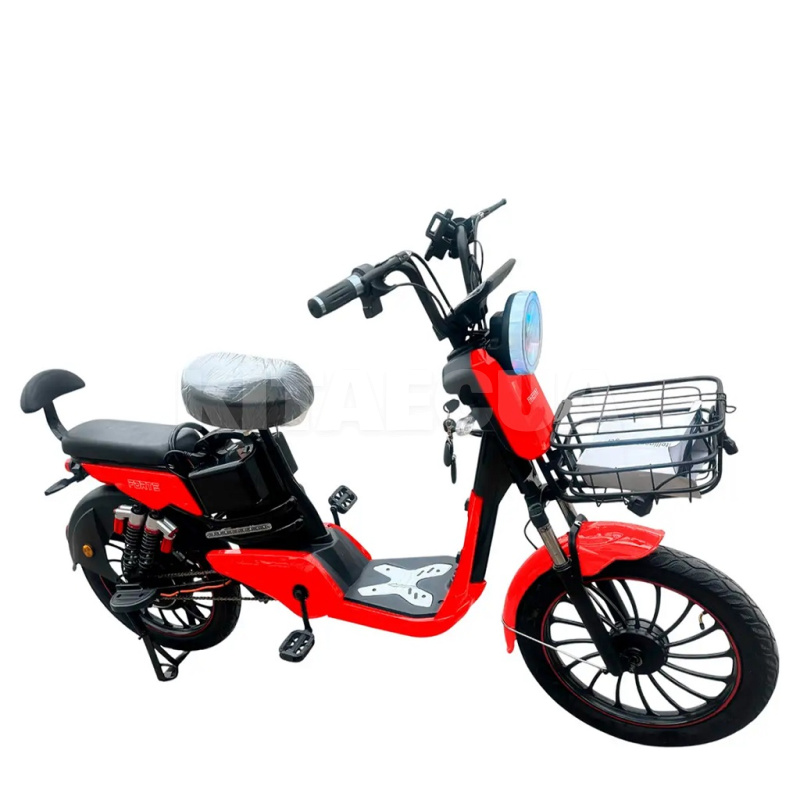 Велоскутер аккумуляторный UNO 45 км 500 Вт красный + аккумулятор 48В 12Ач FORTE (145145)