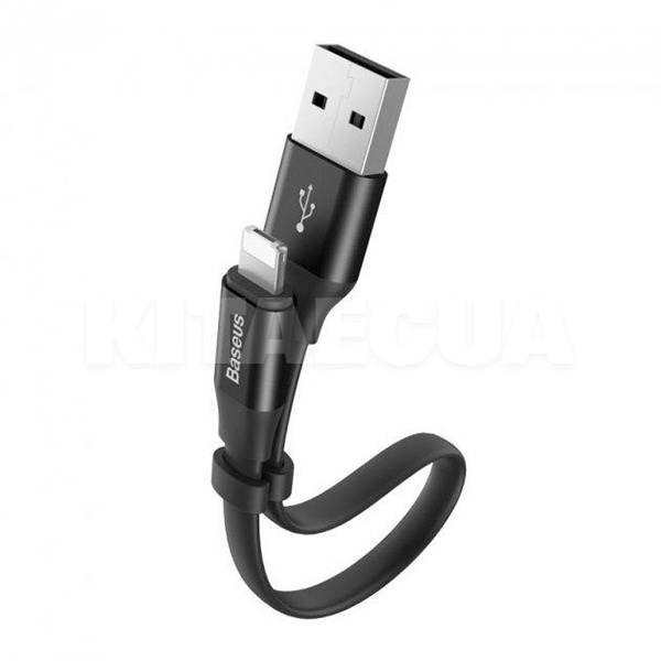 Кабель USB Lightning 0.23м чорний BASEUS (CALMBJ-01) - 2