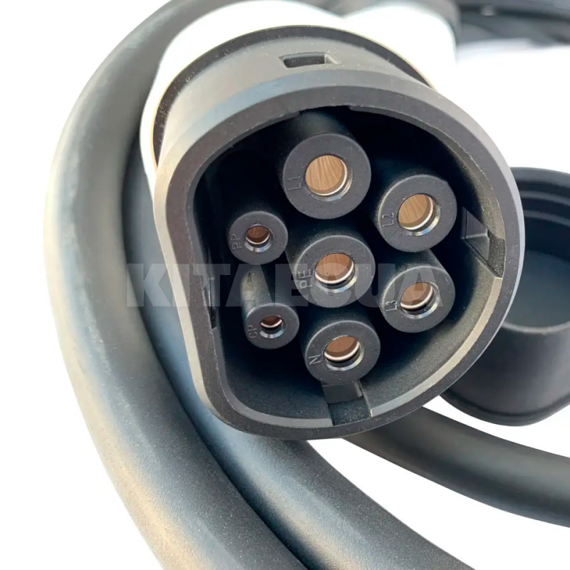 Зарядний кабель для електромобіля 22 кВт 32А 3-фази 5м TYPE 2 (станція) - Type 2 (європейське авто) AUTONOMY (T2T2cable) - 2