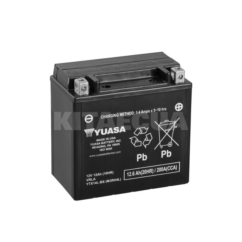 Мото акумулятор 12.6Ач 200А "+" праворуч Yuasa (YTX14L-BS)
