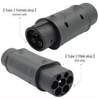 Переходник Guwieyg 7.4 кВт 32А 1-фаза Type 2 - Type 1 GUWIEYG