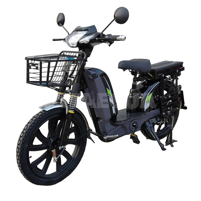 Велоскутер аккумуляторный EM219-WS 40 км 800 Вт черный + аккумулятор 60В 12Ач FORTE (152301)